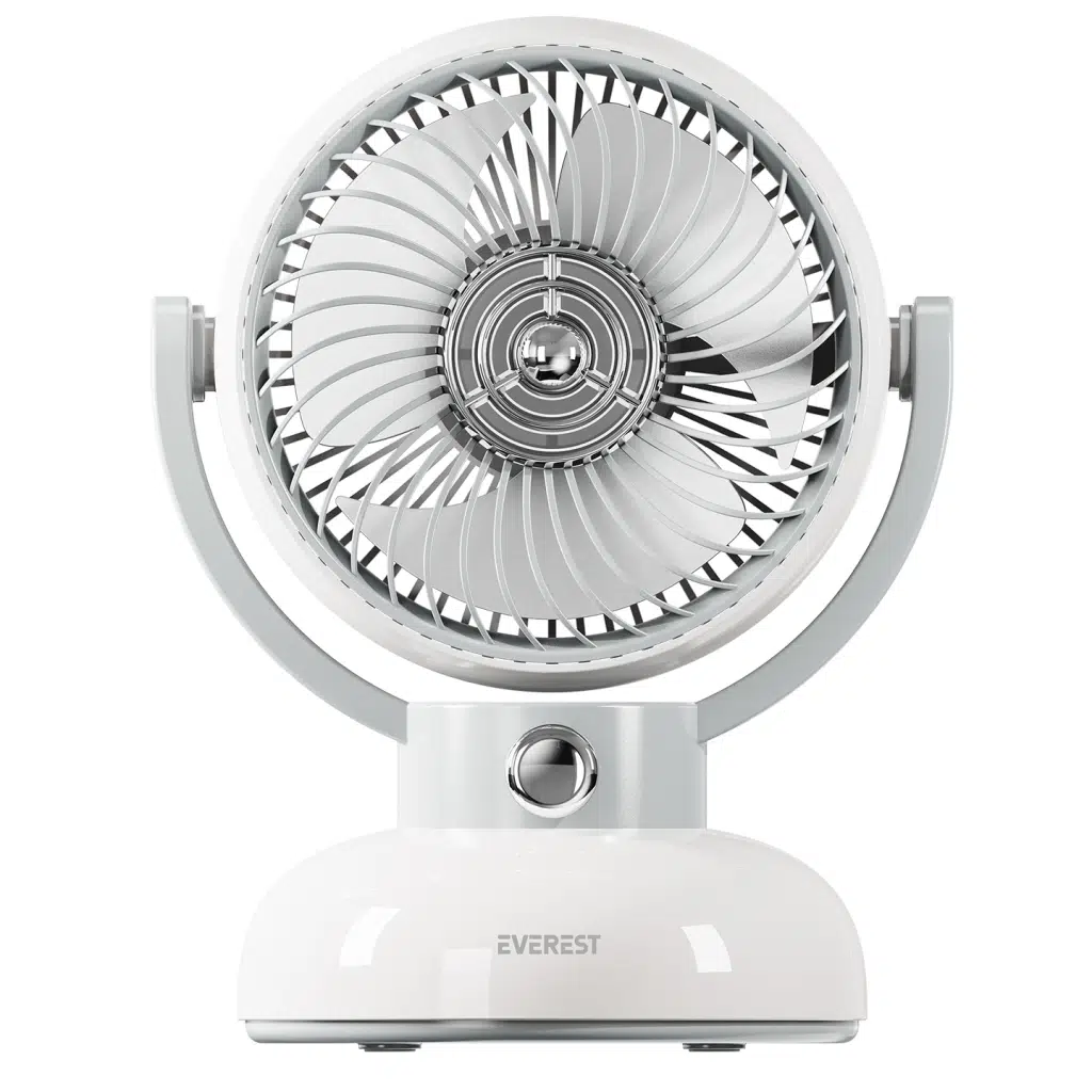 EVEREST EFN12, KREM, 3 Kademeli Hız, Masaüstü Kullanım, Taşınabilir, Dahili 1200mAh Bataryalı, USB Şarj Girişli, Vantilatör