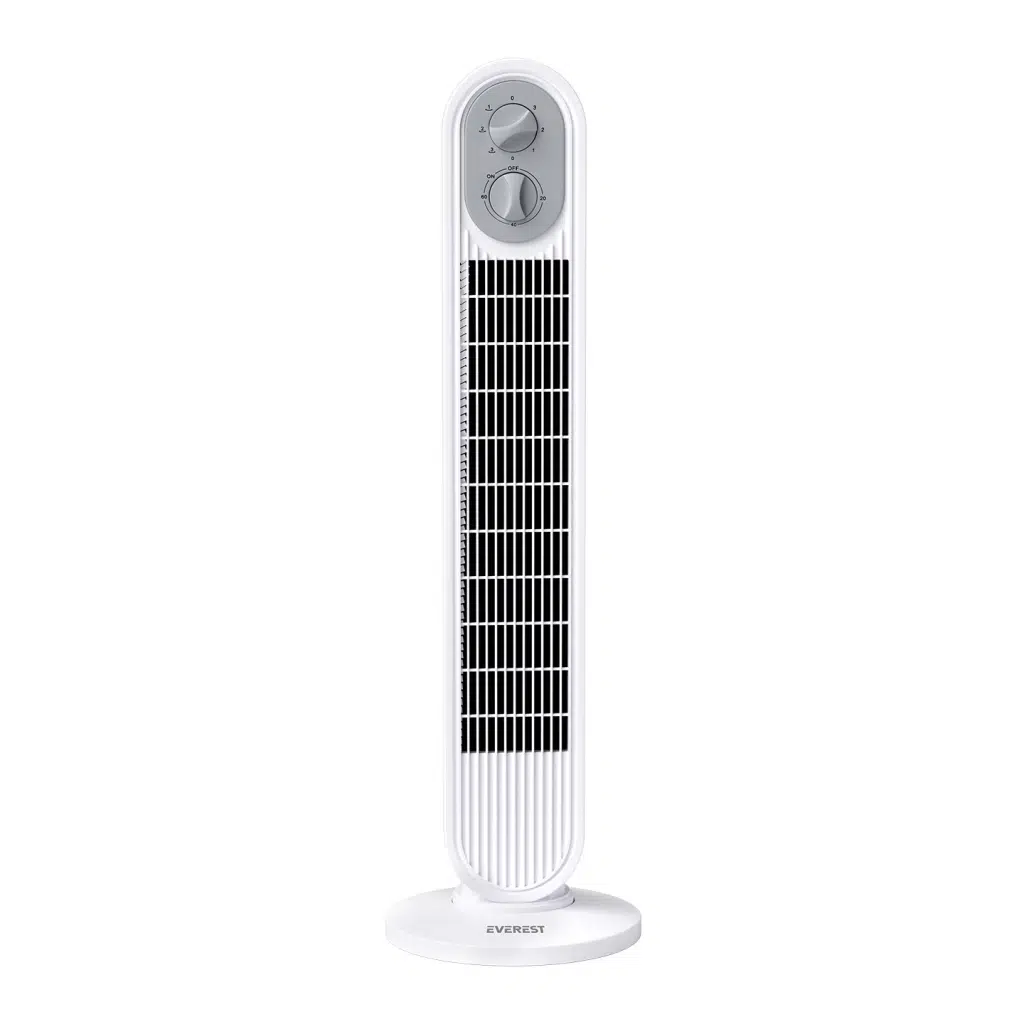 EVEREST FAN14, BEYAZ, 3 Kademeli Hız, Kule Tipi, 50W, Zamanlama Ayarlı, Sağ ve Sol Salınım, Vantilatör