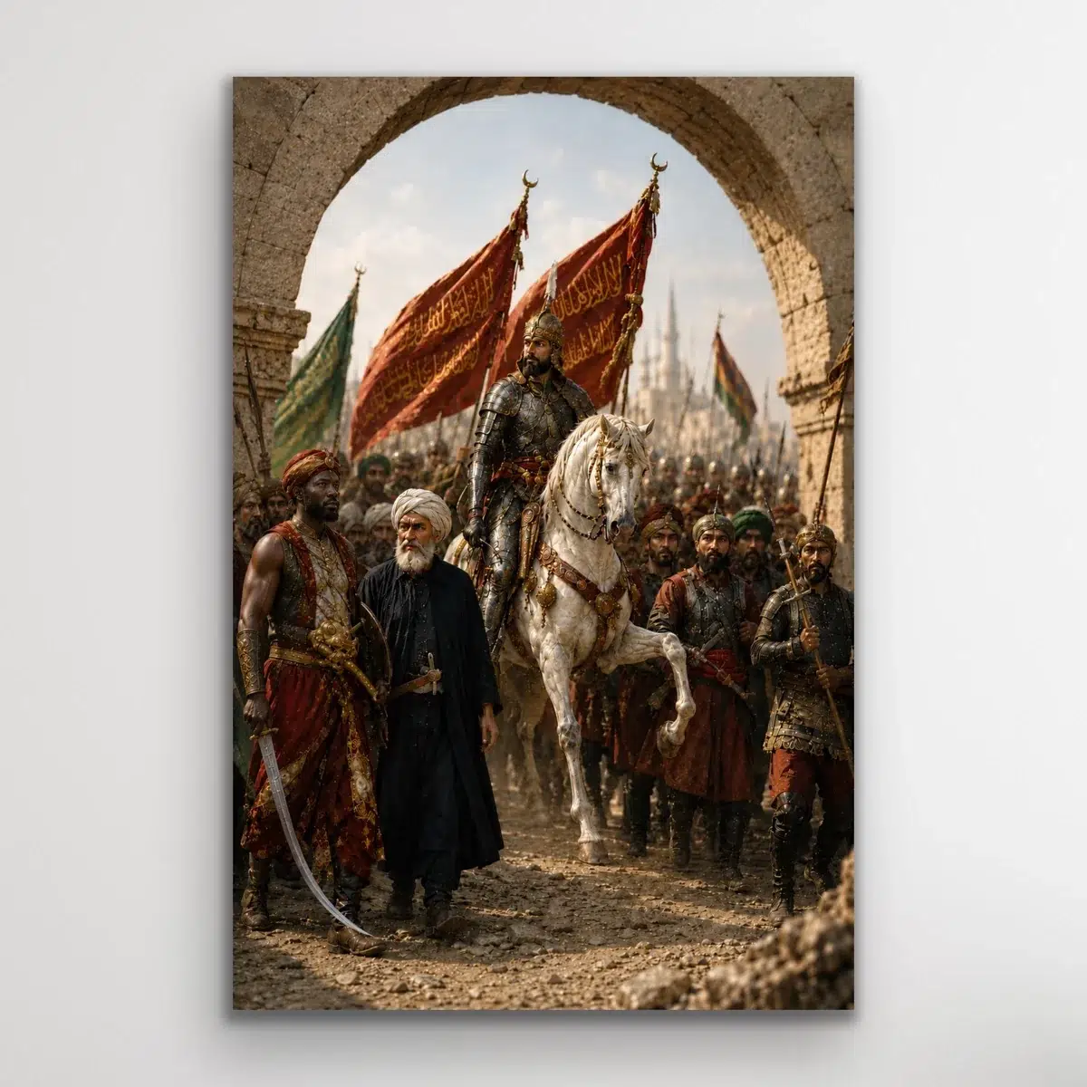 Fatih Sultan Mehmet İstanbul'un Fethi Kanvas Tablo 20x30 CM