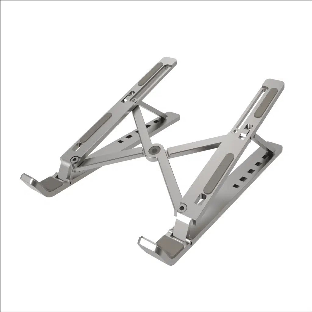 FENY EKD-NT20, 10"-18" Taşınabilir, Katlanır, Notebook Standı, 7 Kademeli Ayarlanabilir Yükseklik, Alüminyum (Gümüş)