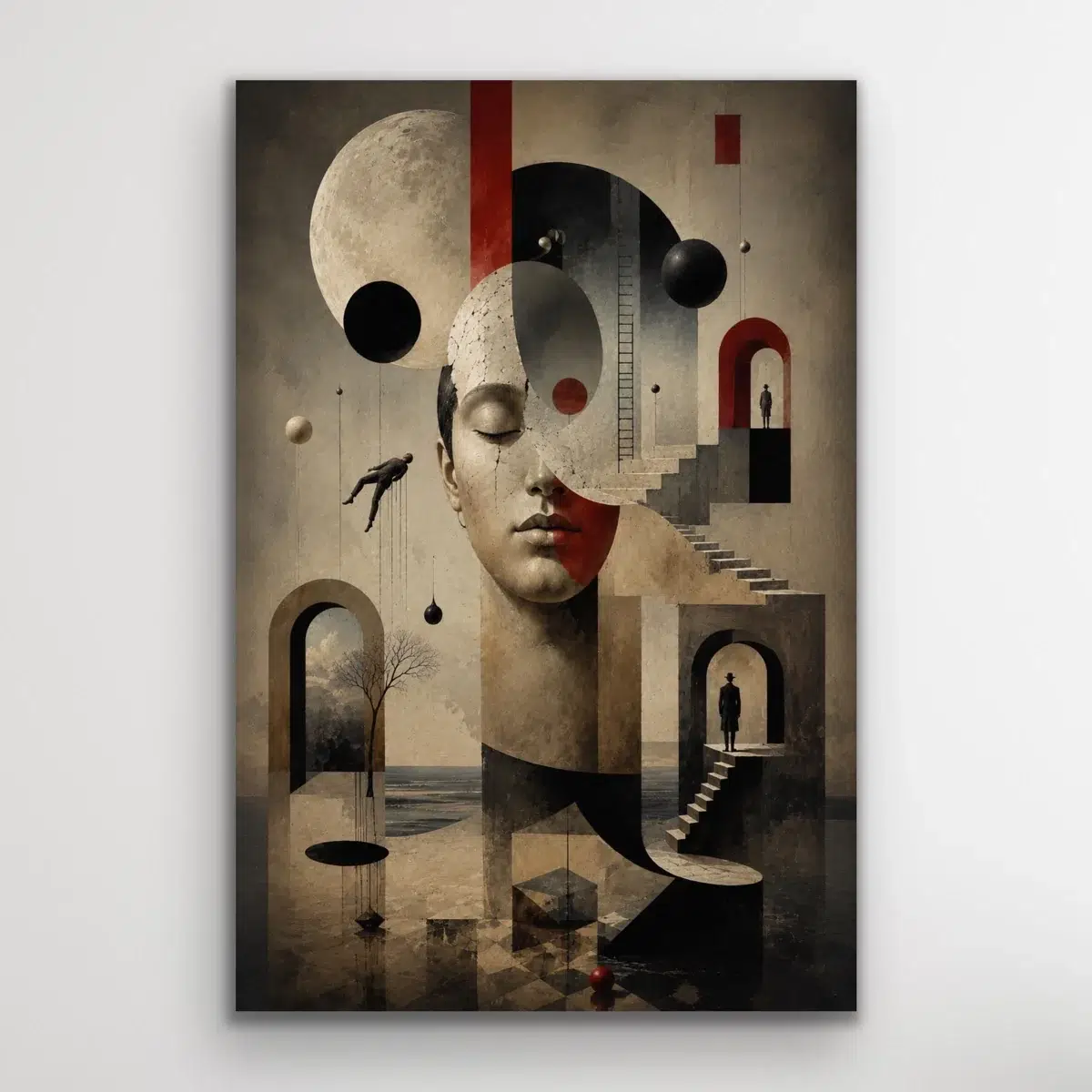 Karışık Rüyalar Soyut Kanvas Tablo 40X60 CM