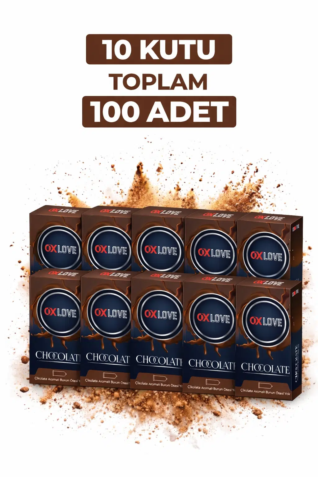OxLove Chocolate Aromalı Prezervatif 10'lu 10 Kutu