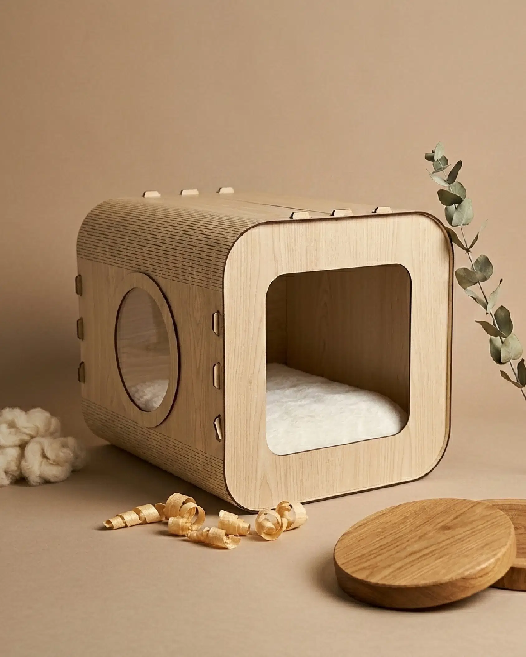 Özel Tasarım Luna MDF Kedi Evi